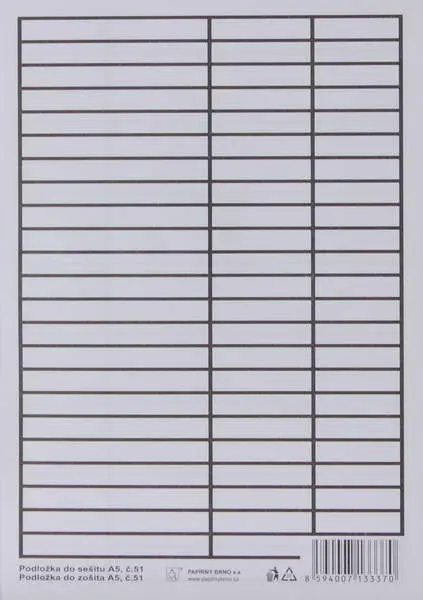 Podložka do sešitu A5-51 L-L