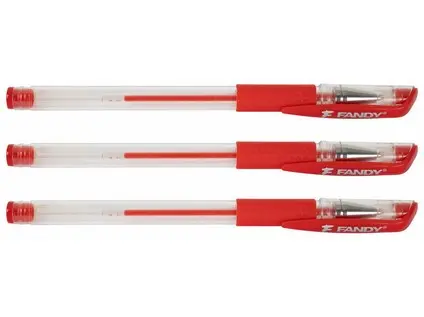 Pero gelové Fandy červené