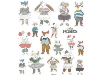 Samolepky papírové DPNK-109 kamarádi DP