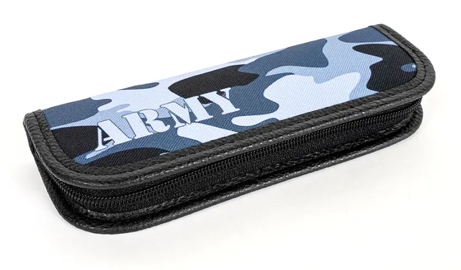 Penál HS4 Army moro 2 šedý