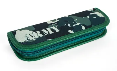 Penál HS4 Army moro 1 zelený