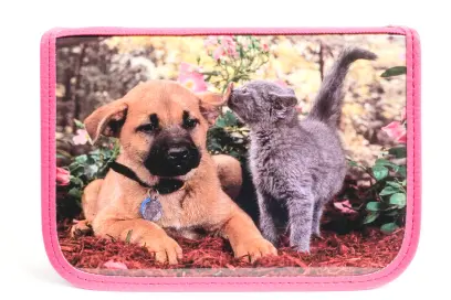 Penál se 2 klopami Pets 2 červený