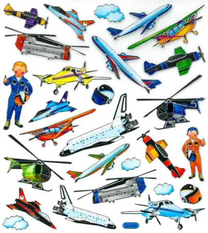 Samolepky papírové DPNK-103 letadla DP