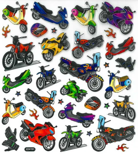 Samolepky papírové DPNK-104 motorky DP