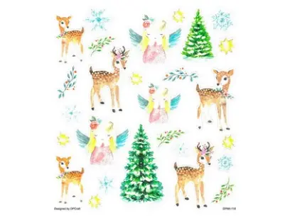 Samolepky papírové DPNK-116 srnky a andílci DP