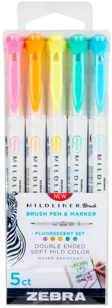 Popisovač Mildliner Fluorescent 5 barev