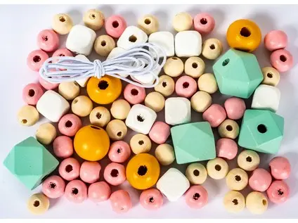 Korálky dřevěné Pastel DP