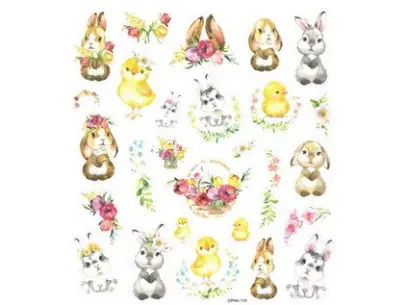 Samolepky papírové DPNK-119 králičci a kuřátka DP