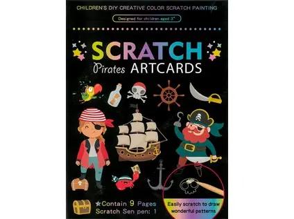 Obrázek škrabací Mark 9 ks 02 pirát