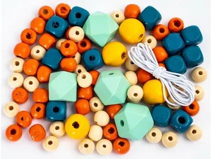 Korálky dřevěné GRKO-114 Dusty pastel DP