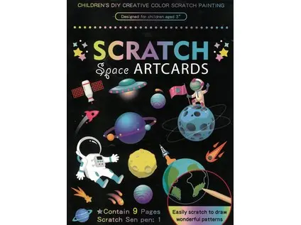 Obrázek škrabací Mark 9 ks 05 vesmír