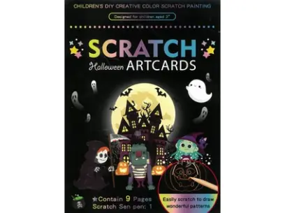 Obrázek škrabací Mark 9 ks 10 Halloween