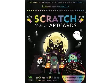 Obrázek škrabací Mark 9 ks 10 Halloween