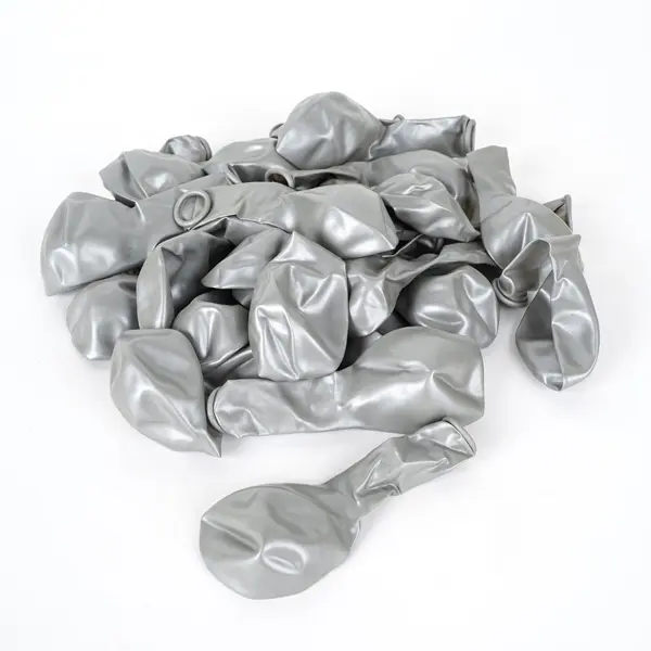 Balonky Metal 02 50ks stříbrné