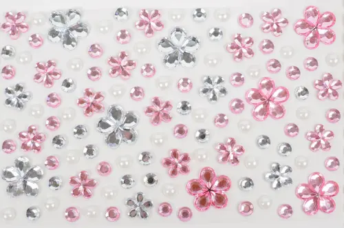 Kamínky samolepicí 03 kytičky 10ks