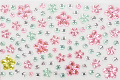 Kamínky samolepicí 03 kytičky 10ks