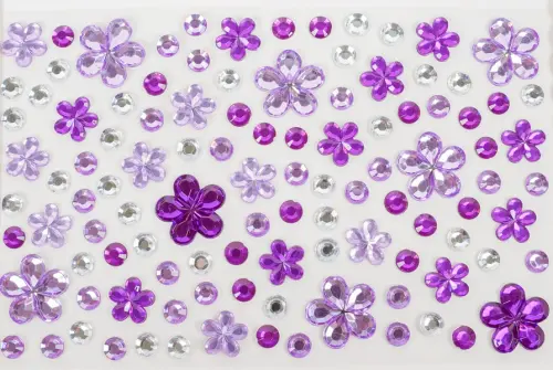 Kamínky samolepicí 03 kytičky 10ks