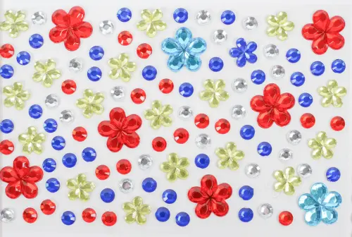 Kamínky samolepicí 03 kytičky 10ks