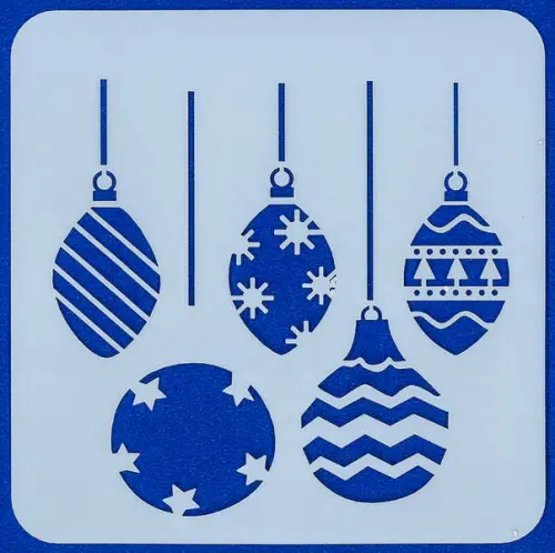 Šablona Silhouette 53 Christmas balls