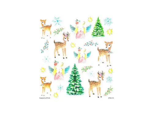 Samolepky papírové DPNK-116 srnky a andílci DP