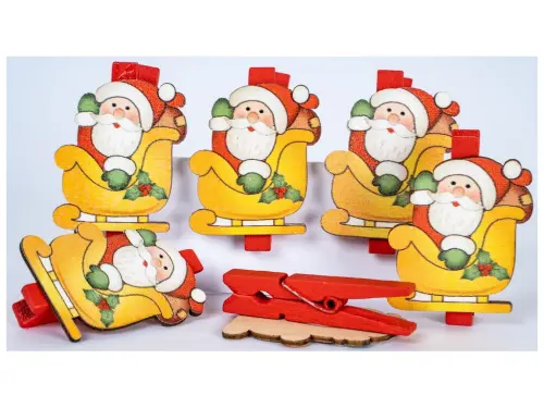 Kolíčky dekorační Winter 09 Santa