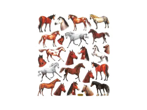 Samolepky papírové DPNK-123 koně DP