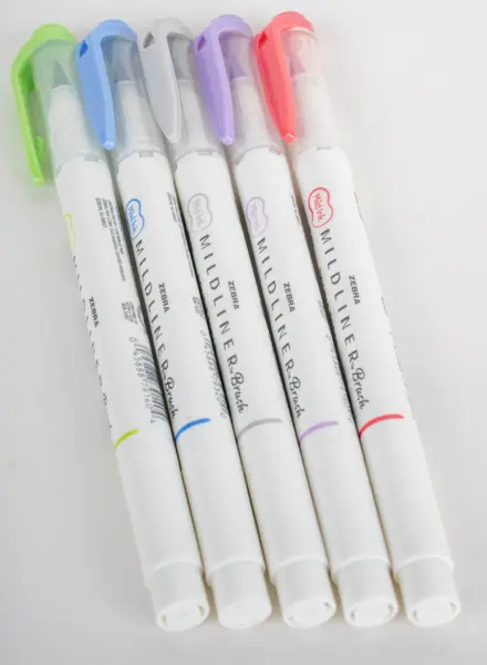 Popisovač Mildliner Brush Cool&Refined 5 barev