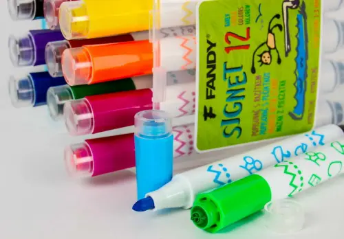 Popisovač Signet s razítkem 12 barev