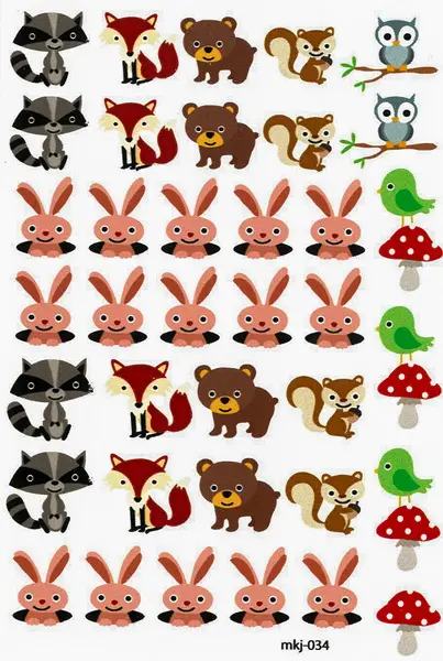 Samolepky papírové Mini MKJ-034