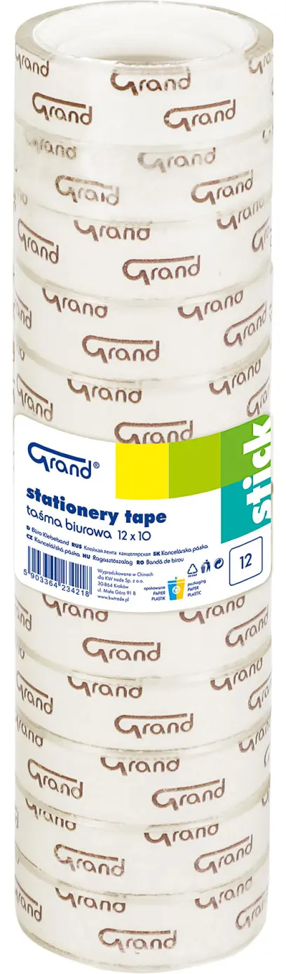 Páska lepicí 12 mm x 10 m věž 12 ks