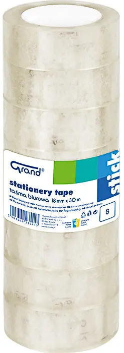 Páska lepicí 18 mm x 30 m věž 8 ks