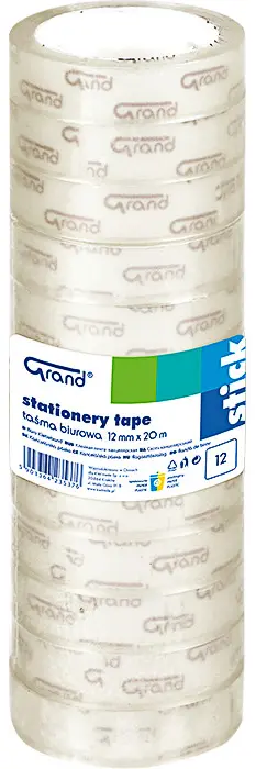 Páska lepicí 12 mm x 20 m věž 12 ks