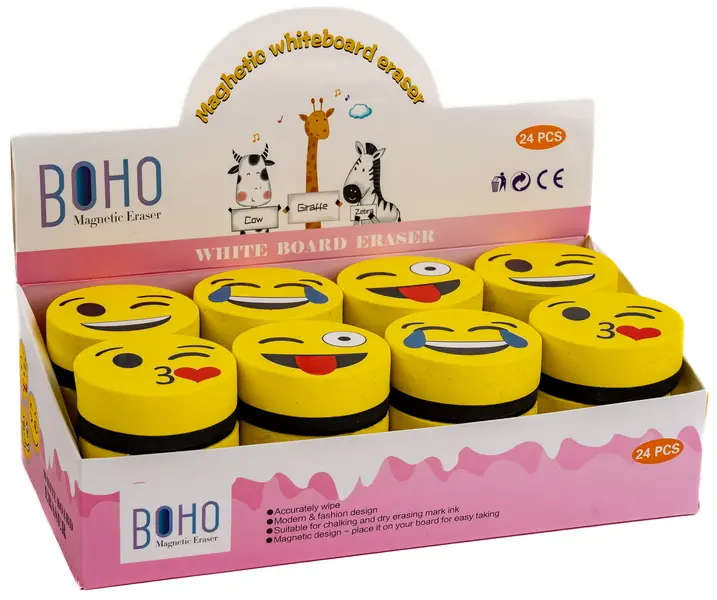 Houba stírací magnetická Emoji na tabule
