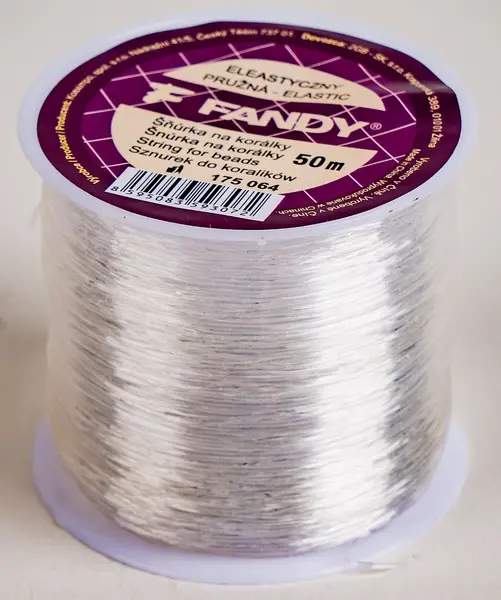 Šňůrka na korálky pružná 50 m