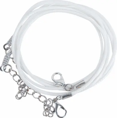 Šňůrka na výrobu náhrdelníku se zapínáním bílá