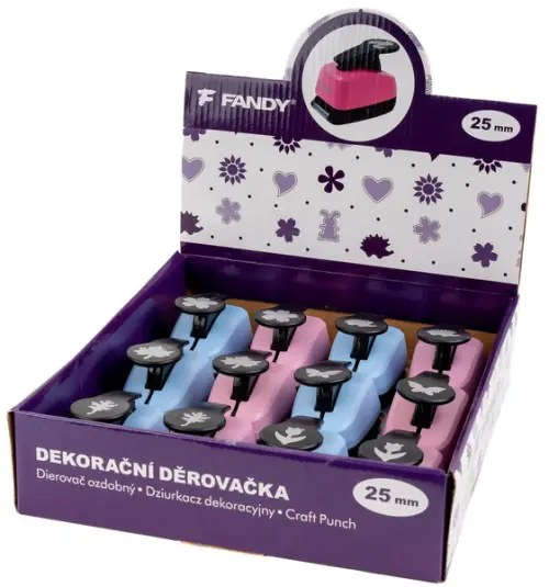 Děrovačka dekorační 25mm set B