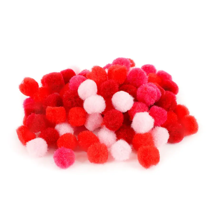 Bambulky akrylové 10 mm 04 červené