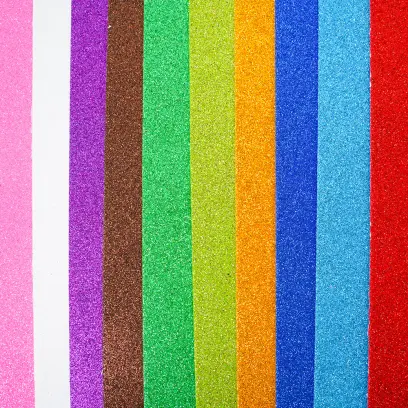 Pryž mechová A4 samolepicí Glitter