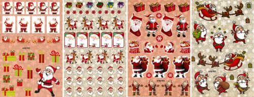 Samolepky papírové Mini XMKJ-002