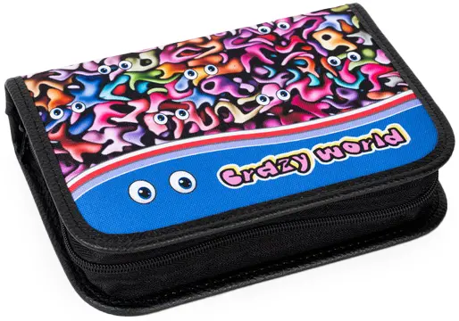 Penál se 2 klopami Crazy 2 modrý