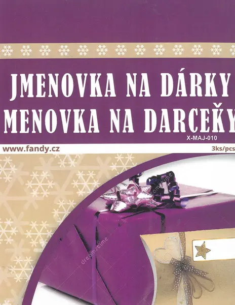 Jmenovky na dárky XMAJ-010