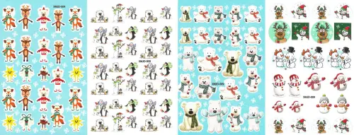 Samolepky papírové Mini XMKJ-009