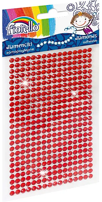 Kamínky samolepicí GR-DS039-1 červené