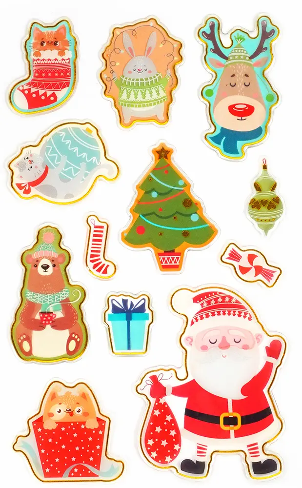 Samolepky epoxidové 3D DPNK-177 Vánoce DP