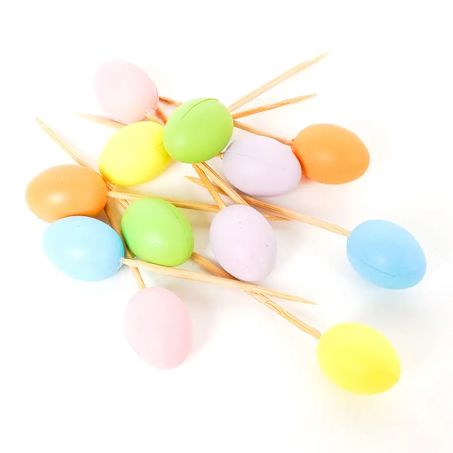 Vajíčka na špejli mini 12 ks rainbow