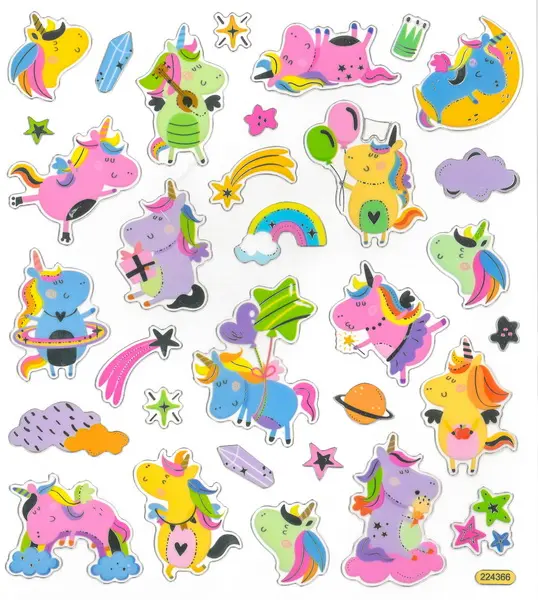 Samolepky papírové DPNK-228 jednorožci DP