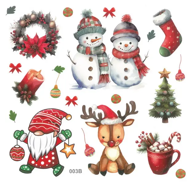 Samolepky papírové Christmas 02