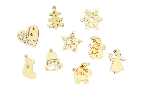 Ozdoba dřevěná 45 ks Craft 01