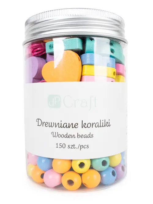 Korálky dřevěné GRKO-136 v dóze Rainbow DP