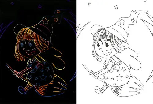 Obrázek škrabací Mark 9 ks 12 čarodějka